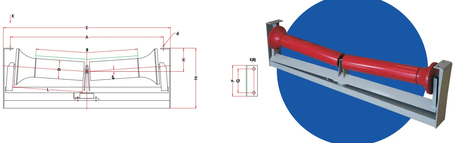 Lower Friction Self-Aligning Roller with Bracket