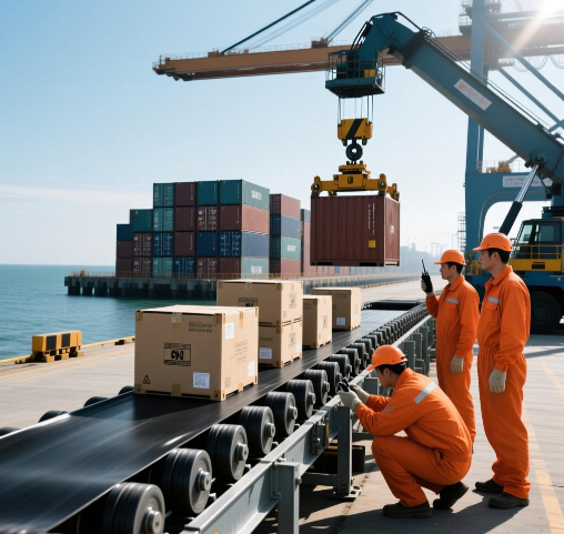 Heavy-Duty Trough Idler Belt Conveyor